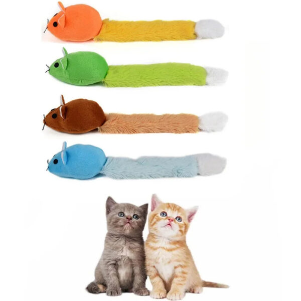 Interactive Long-Tail Mouse Cat Toy – Fun Training & Play for Pets