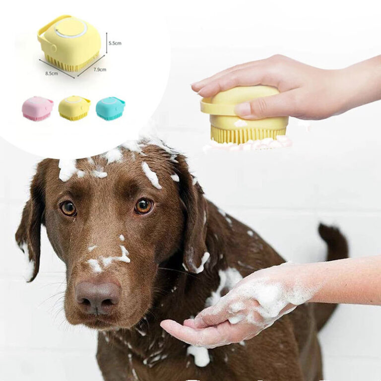 silicone dog grooming brush