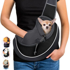 8129ebfe-5fbe-491d-967d-aa08d194c129.jpg Portable Pet Crossbody Carrier Bag – Breathable Outdoor Travel Sling for Dogs & Cats