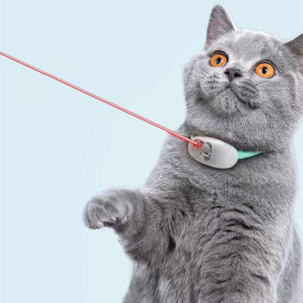 dcaa69a8-49fc-47fe-a72e-7f361f62a646.jpg Smart Automatic Cat Laser Toy Collar – USB Charging Interactive Kitten Trainer