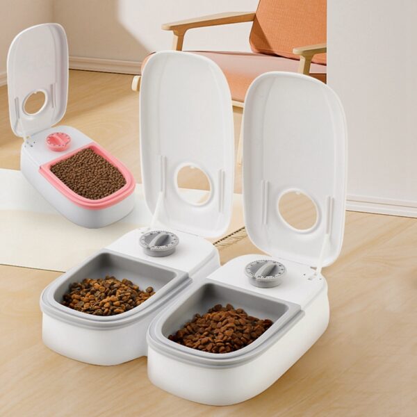 Automatic Pet Feeder – Smart Timed Food Dispenser with Stainless Steel Bowl for Cats & Dogs