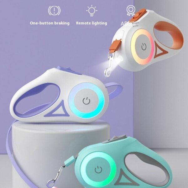 Retractable Dog Leash with LED Light-Petyzoom Retractable Dog Leash with LED Light